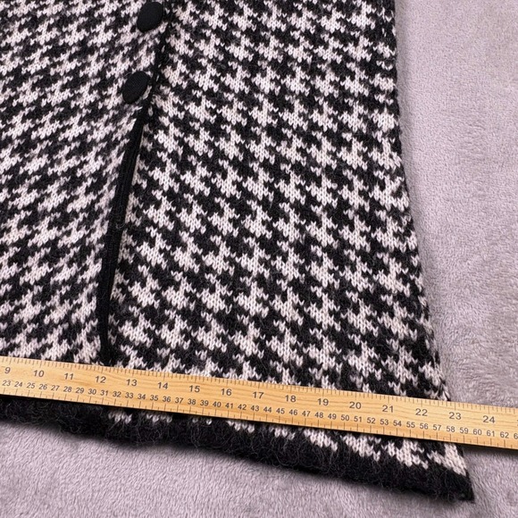 Vintage Carducci Black & White Houndstooth Knit Coat Cardigan (S) Mohair Wool - Picture 16 of 16